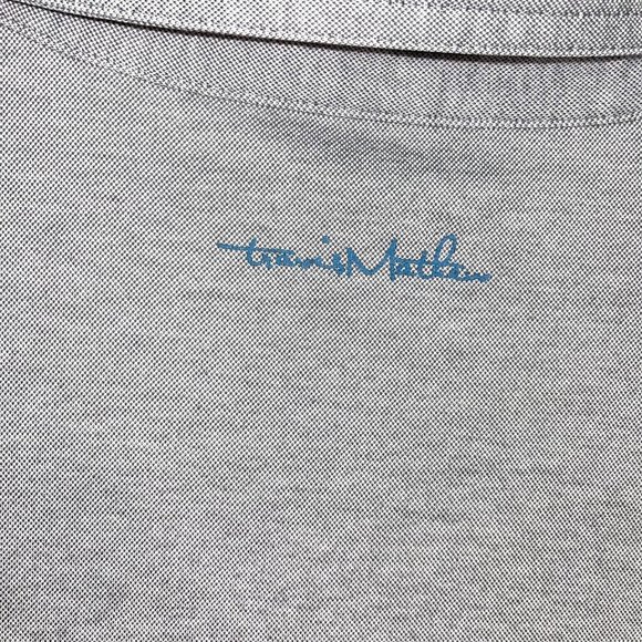 Travis Mathew Polo Shirt Size XL Mens Short Sleeve Polyester Cotton Gray Blue - Picture 4 of 12